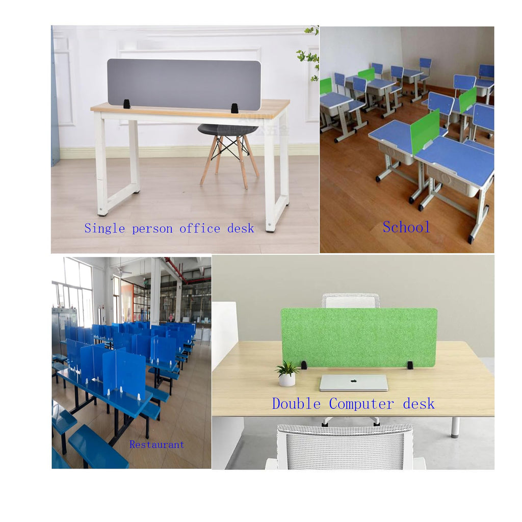 Sneeze Guard Support Clamps 4 pcs, Adjustable Office Partition Clamp, Acrylic Desk Divider Clamps, Plexiglass
