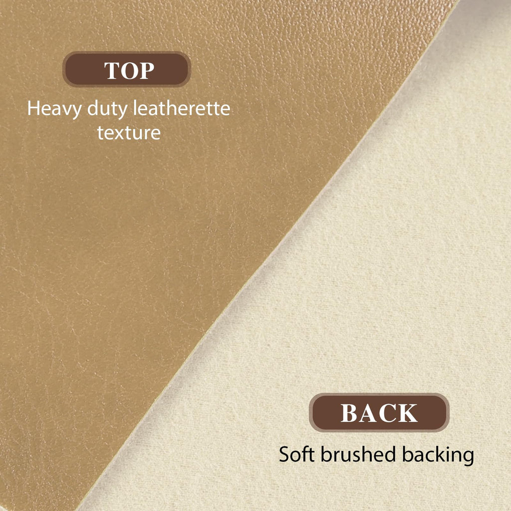 Faux Leather Fabric, 1.05mm Thick Vinyl Upholstery Soft Durable Synthetic Material PU Leather for Sofa Chairs Bags
