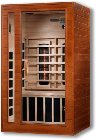 DYNAMIC SAUNAS Cordoba 2-Person Full Spectrum Infrared Sauna with Red Light Therapy & Bluetooth Speakers | Personal