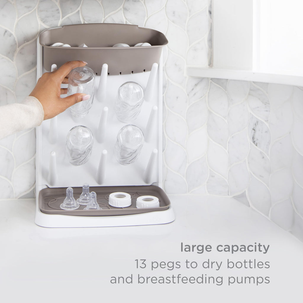 Vertical Baby Bottle Drying Rack, Space Saving Countertop Bottle Dryer