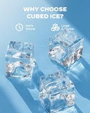 Ice Makers Countertop, 44lbs Per Day, 2 Ways to Add Water, Auto Self-Cleaning, Stainless Steel Ice Machine Bar Party