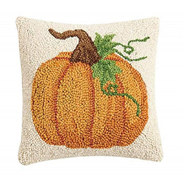 31JES1576C10SQ Pumpkin Holiday Hook Pillow, 10-inch Square