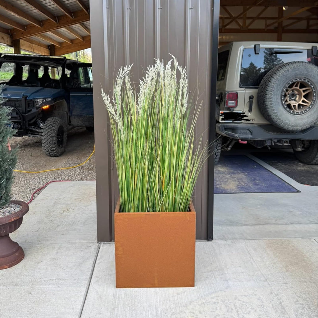 Corten Steel Planter Box 16 Inch, Square
