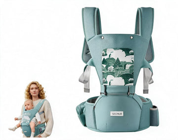 Carrier, Baby Carrier with Hip Seat, Baby Carrier Newborn to Toddler for Ergonomic M Position, in-1 Adjustable Baby