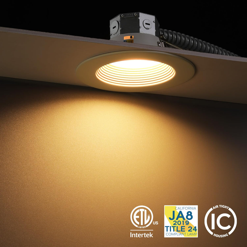 5CCT 6 Inch LED Recessed Light Canless, White