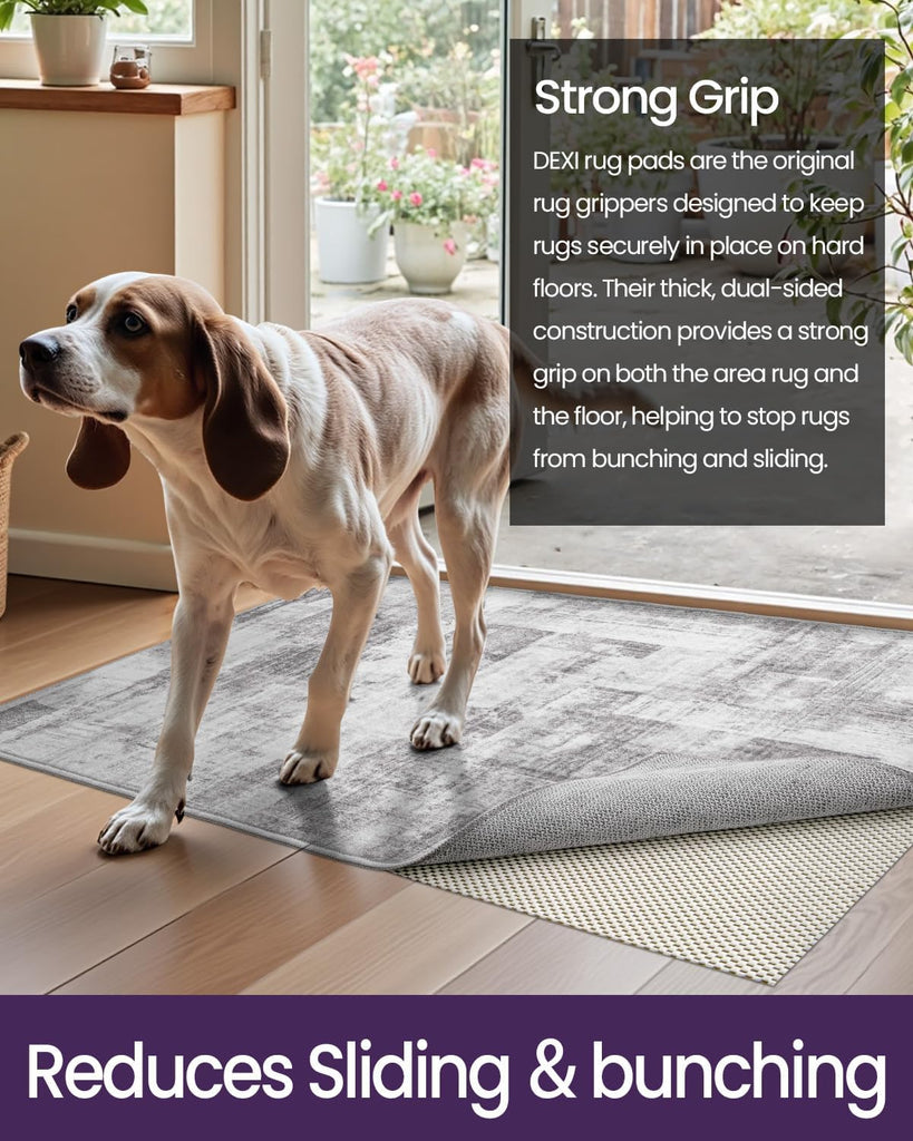 Rug Pad Gripper for Hardwood Tile Floor, 3x10 Non Slip Under Carpet Padding Cushioned, Waterproof Thick Walking Pads - Set of 30