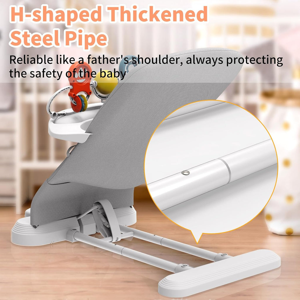 Bouncer Seat, Speed Adjustable Height Baby Bouncer Seat, in-1 Bouncer Seat for Babies 0-6 Months, Detachable