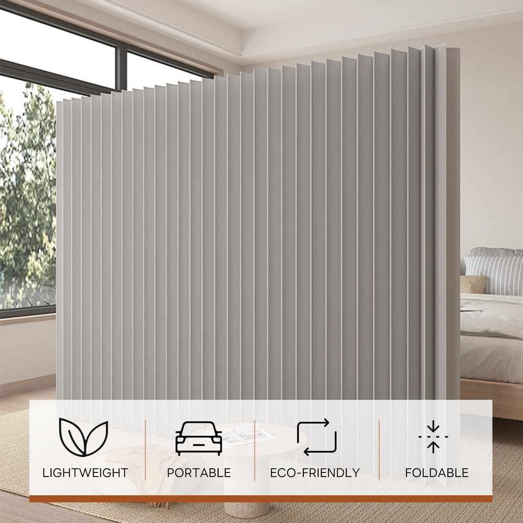 Folding Paper Room Divider, Retractable Accordion Privacy Screen, Portable Room Partition Wall, Foldable Decorative