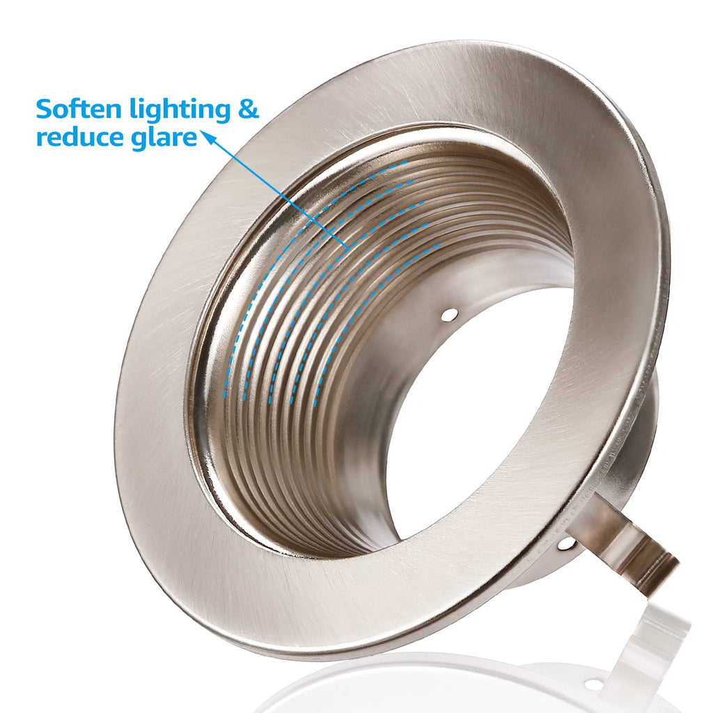 4 Inch Recessed Light Trim, Satin Nickel