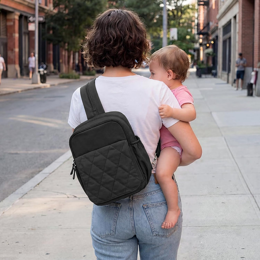 Small Diaper Bag Backpack for Women, Mini Crossbody Diaper Bag Purse