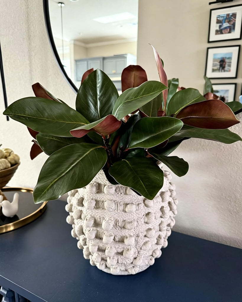 Magnolia Stems, Faux Magnolia Leaves Branches, 6Pcs