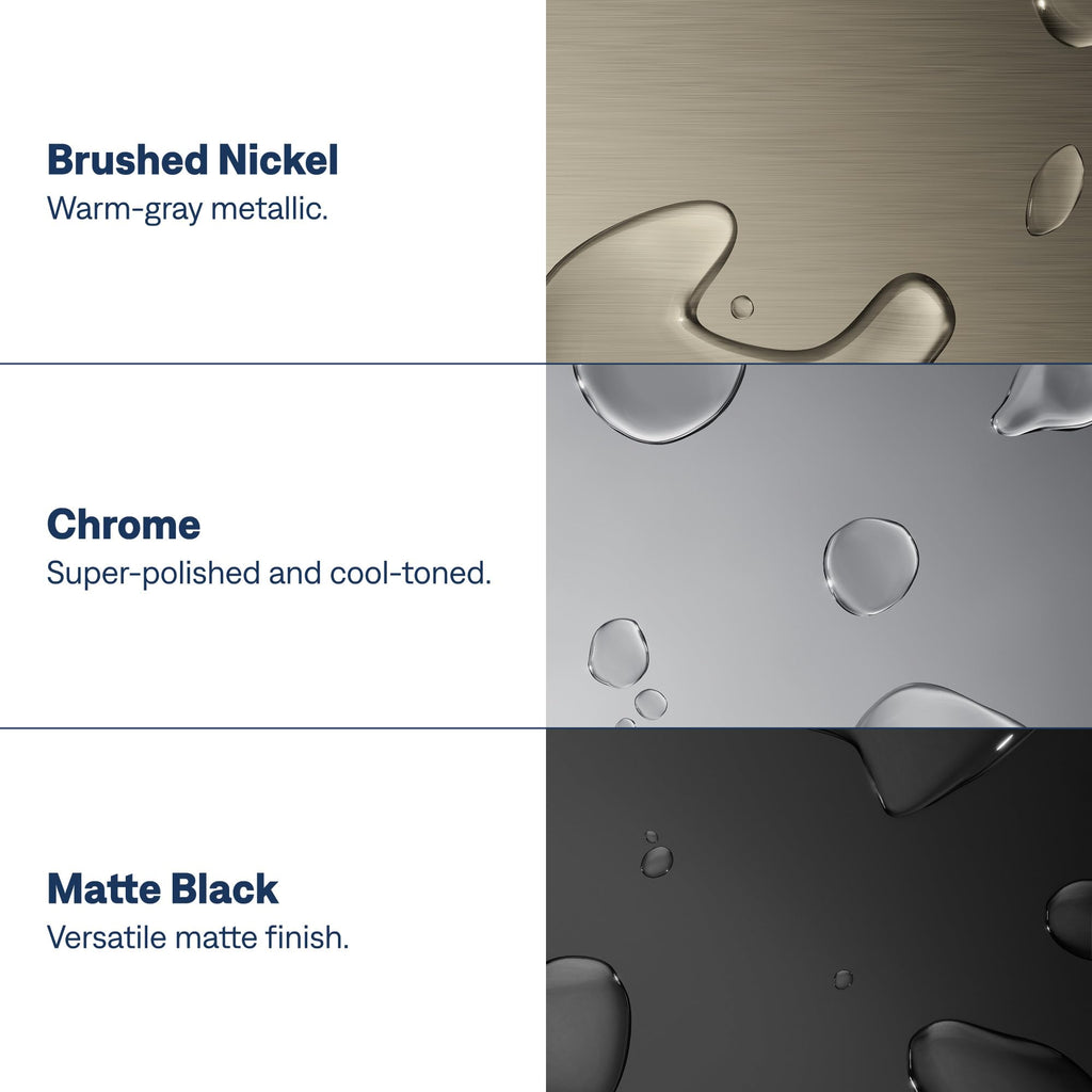 Gibson Chrome Pressure Balancing Eco-Performance Showerhead, Shower Handle, and Tub Spout, Posi-Temp Valve Required