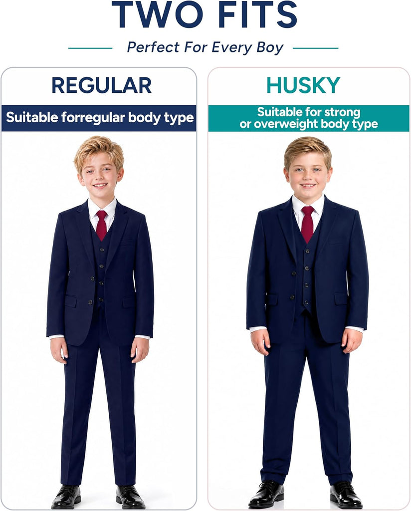 Boys Suit Piece with Suspenders, Regular & Husky Fit