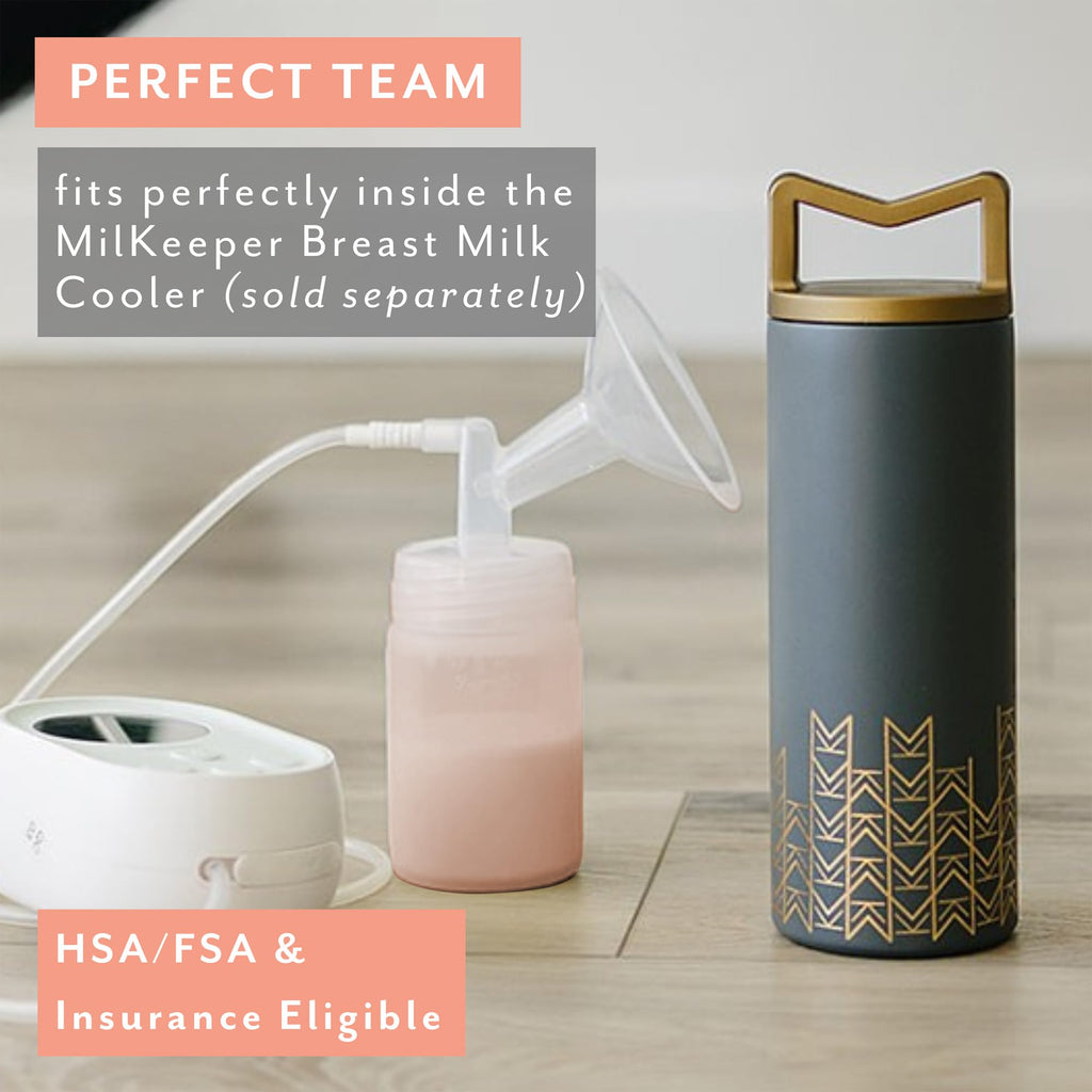 Silicone Breast Milk Storage Bottles | Daycare Approved | 100% Plastic Free Baby Bottle | 3 in 1 Pumping, Storing