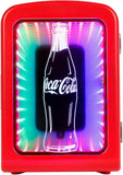 4L / 6-Can Mini Fridge with Multi-Color LED Light - Portable Thermoelectric 12V DC/110V AC Quiet Cooler/Warmer for