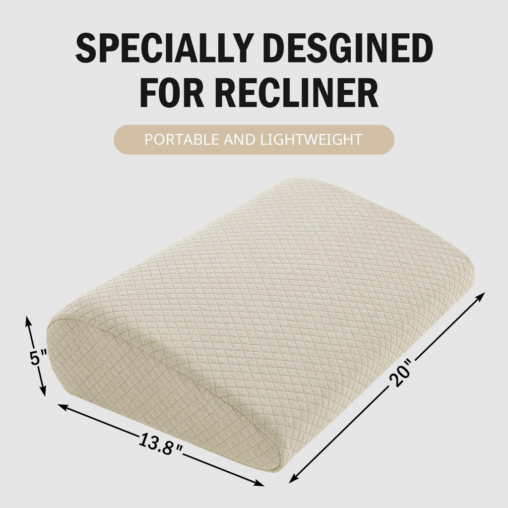 Lumbar Support Pillow for Recliner Chair, Memory Foam Back Support Cushion for Elderly, Extra Large Lumbar Support