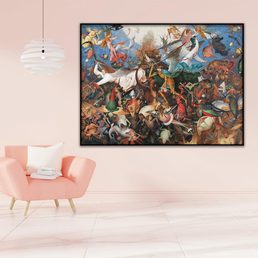 Pieter Bruegel The Elder Canvas Wall Art - The Fall of The Rebel Angels Poster - Renaissance Works-Classic Historical