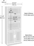 Heritage Hill Library With Doors/ Book shelf, Classic Cherry finish
