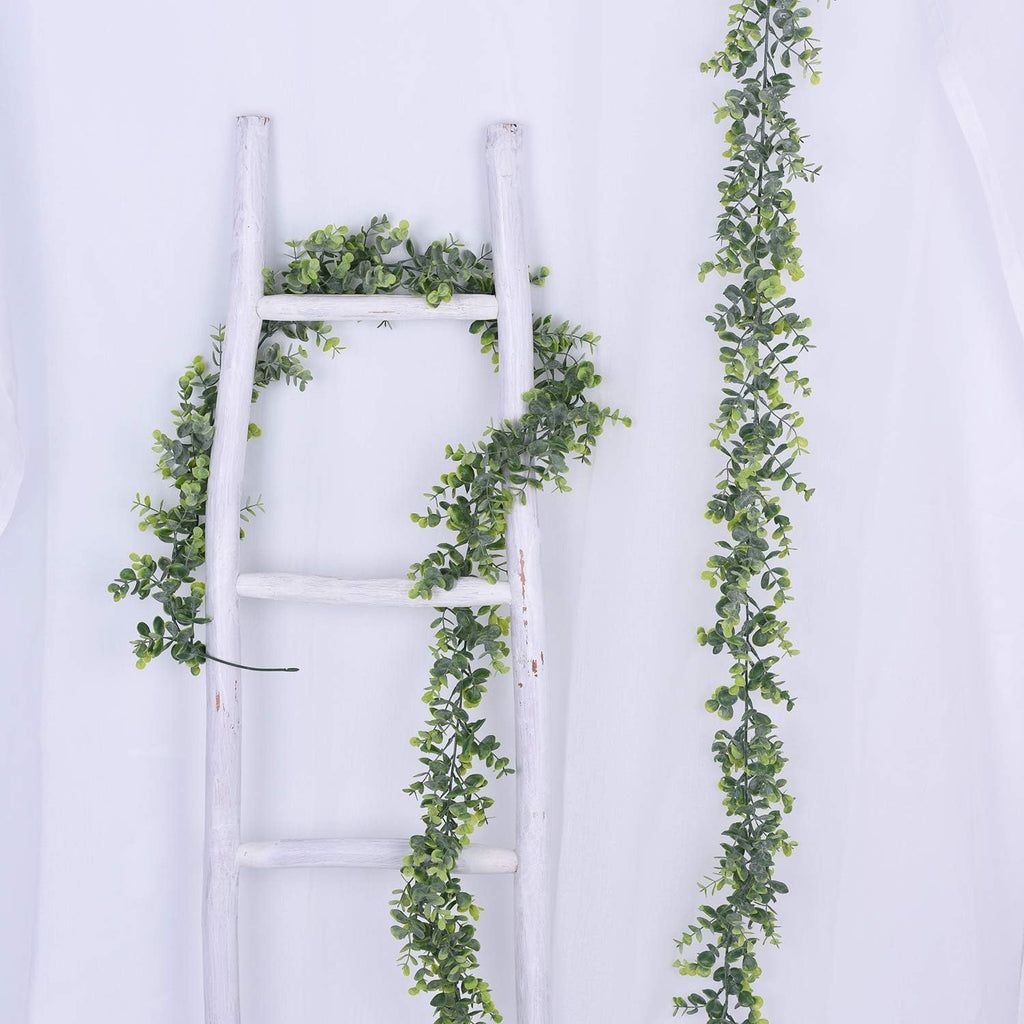 Faux Eucalyptus Garland Plant, 2 Pack Artificial Vines Hanging Eucalyptus Leaves Greenery Garland for Wedding - Set of 2