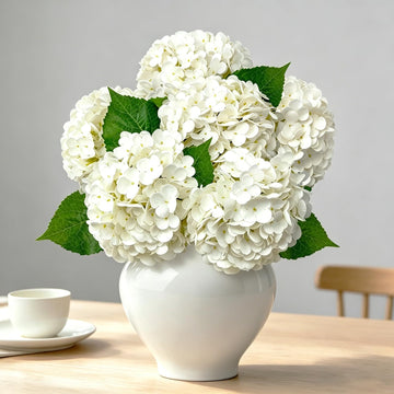 6 PCS Real Touch White Artificial 20.5"