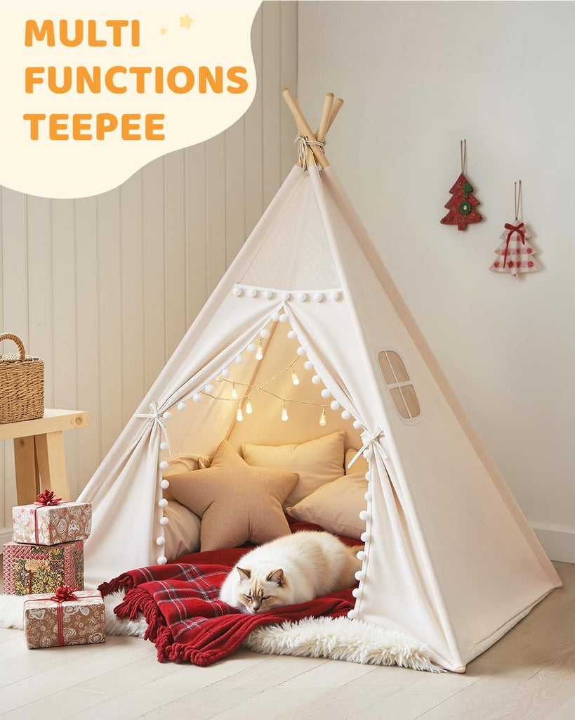Teepee Tent Play Tents Girl Boy Indoor Outdoor Gift Playhouse Toy
