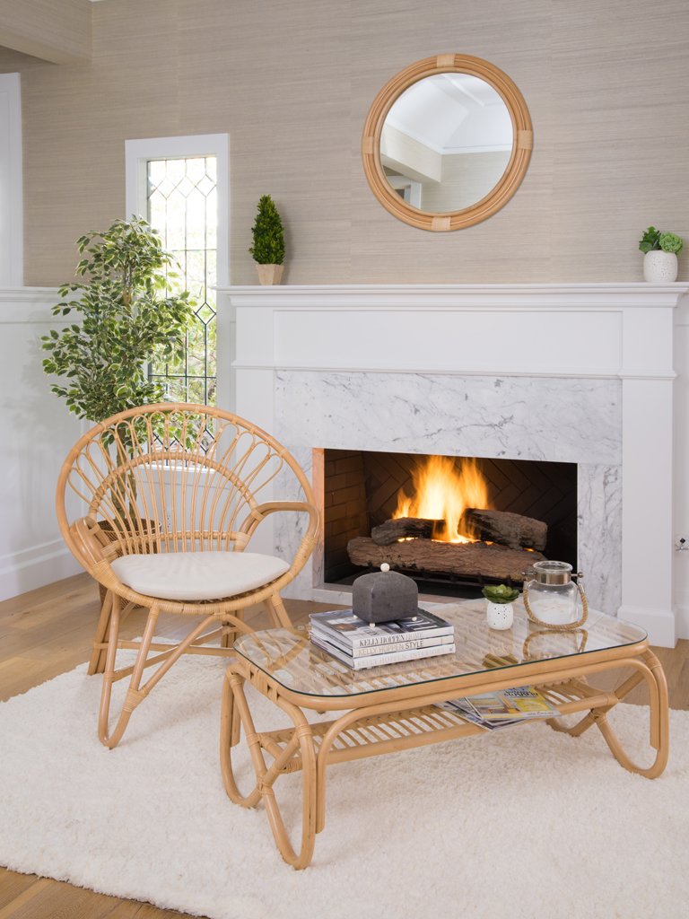 Rattan Coffee Table with Storage - Perfect, Mid-Century Modern & Boho Decor, End Tables, Accent Tables & Living Room