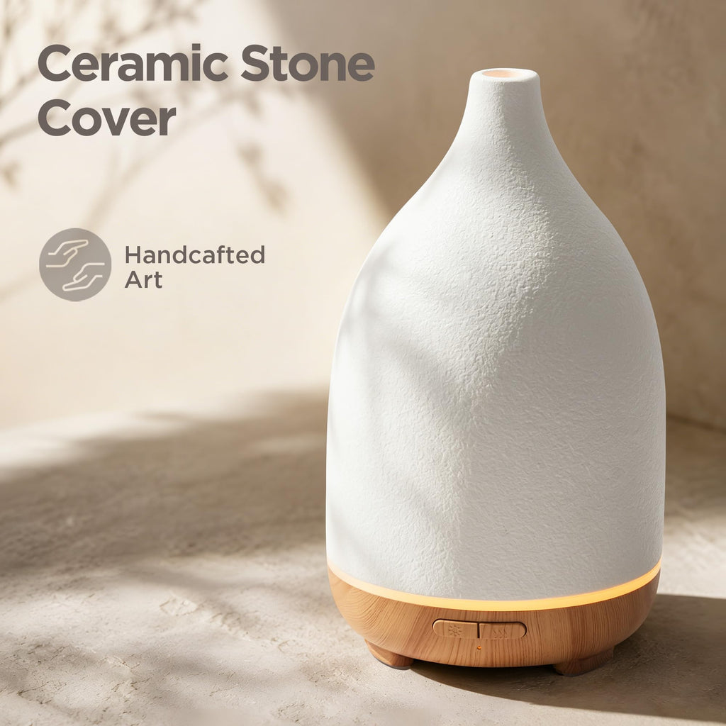 150ml Ceramic Essential Oil Diffuser, Diffusers, Yellow