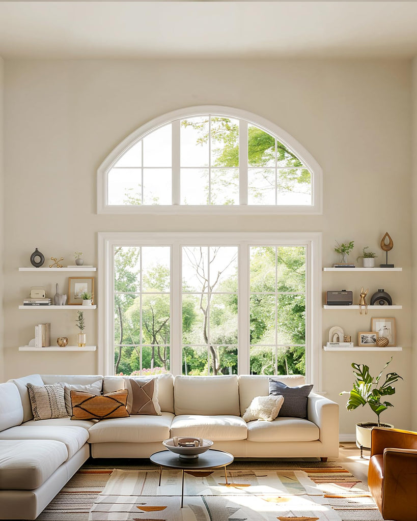 23.6" Floating Shelves for Wall Decor & Storage, Set of 3, White
