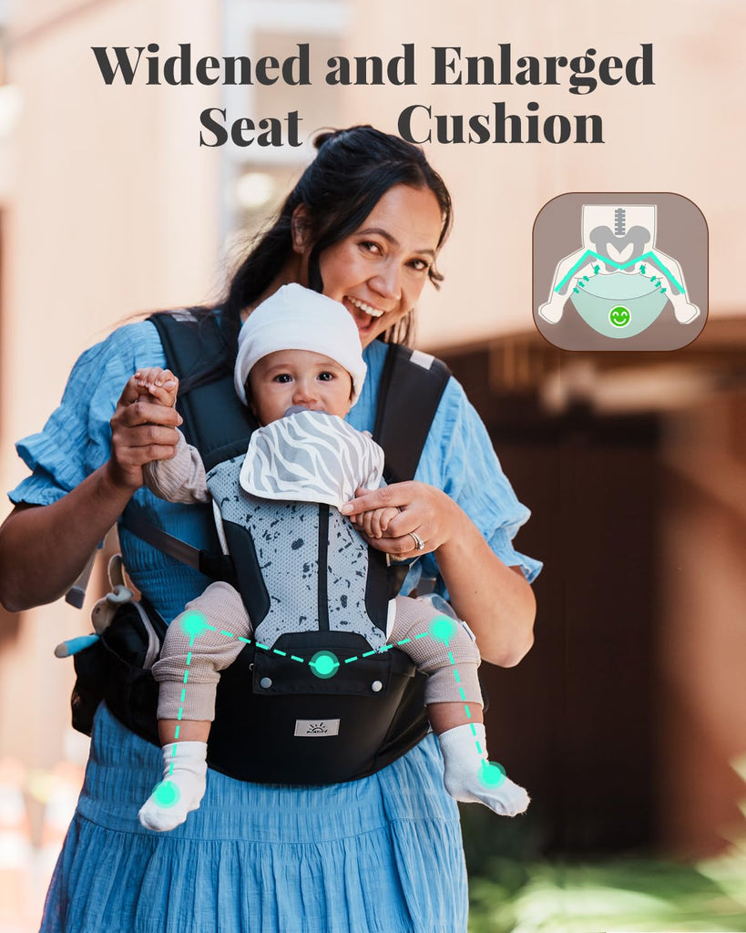Safety-Certified in-1 Baby Carrier Newborn to Toddler, Black