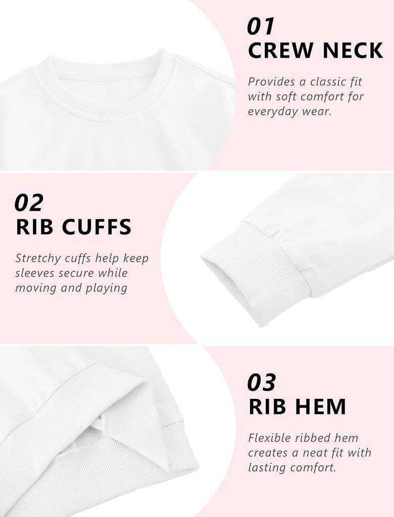 Girls Sweatshirt Long Sleeve Cotton Pullover Top