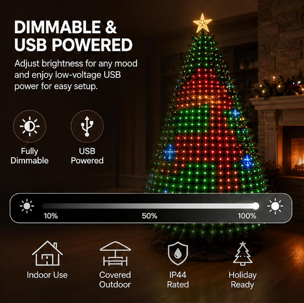 Smart Christmas Tree Lights Controllable via Phone App