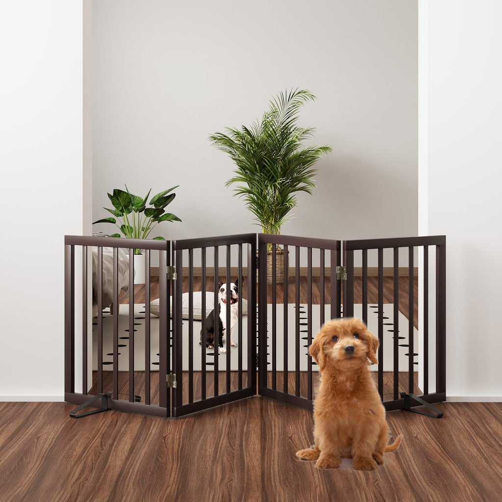 37-74" Wide Bamboo Dog Gates Doorways & Stairways