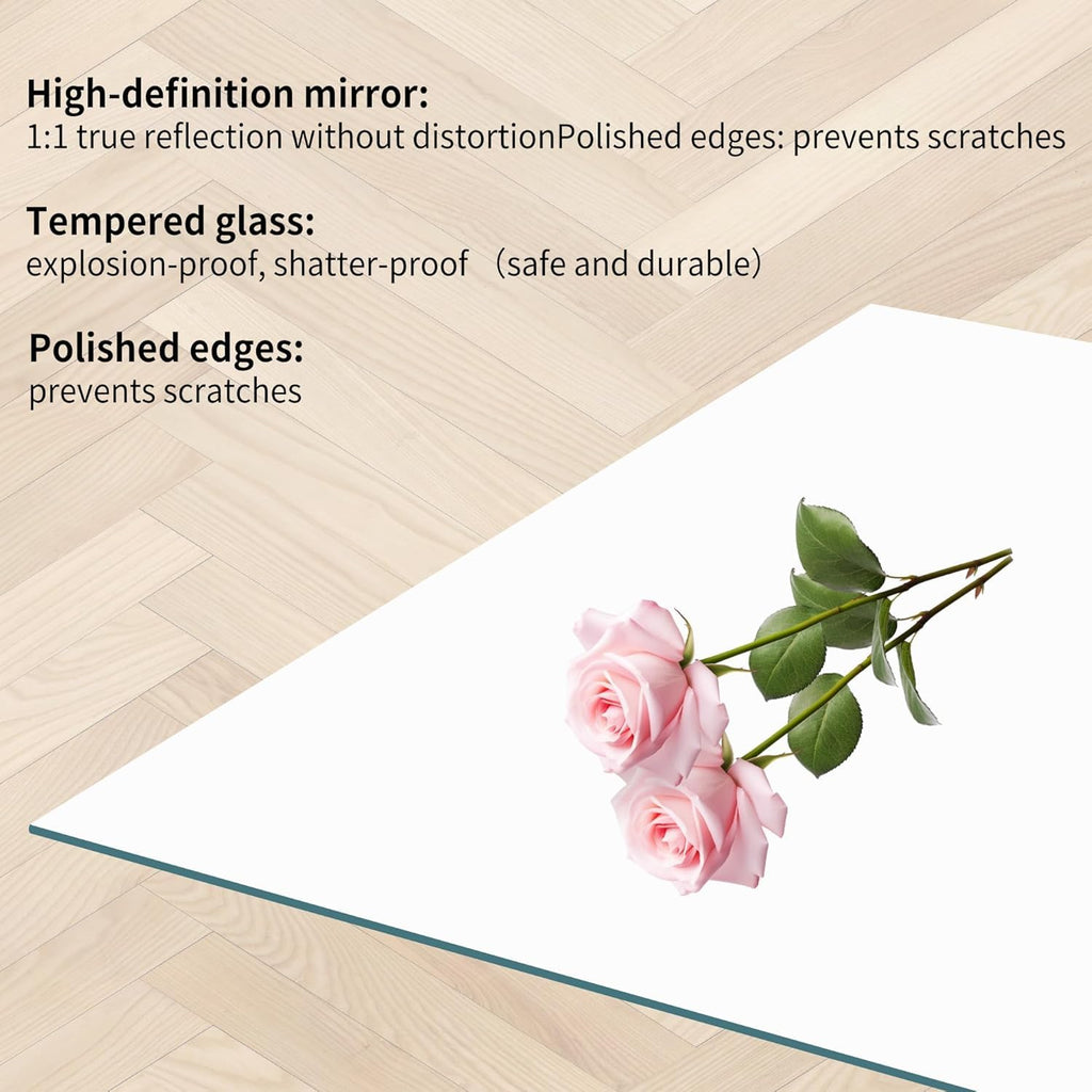 Frameless Mirror, 36"x48" Bathroom Mirror for Over Sink, Unframed Vanity Mirror, Large Rectangle Mirror, Upgraded