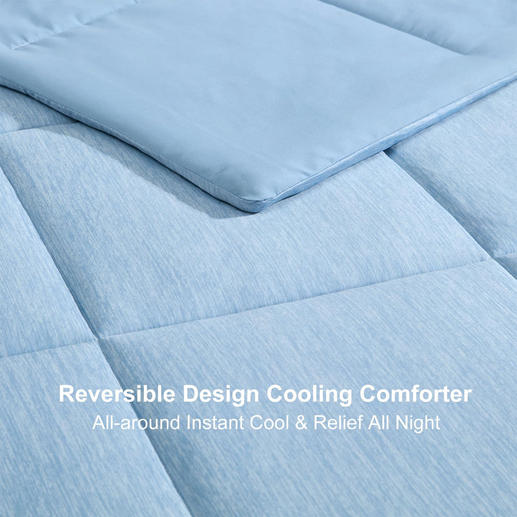 Cooling Comforter, King/Cal King Size, Blue, 106 x 94 Inches