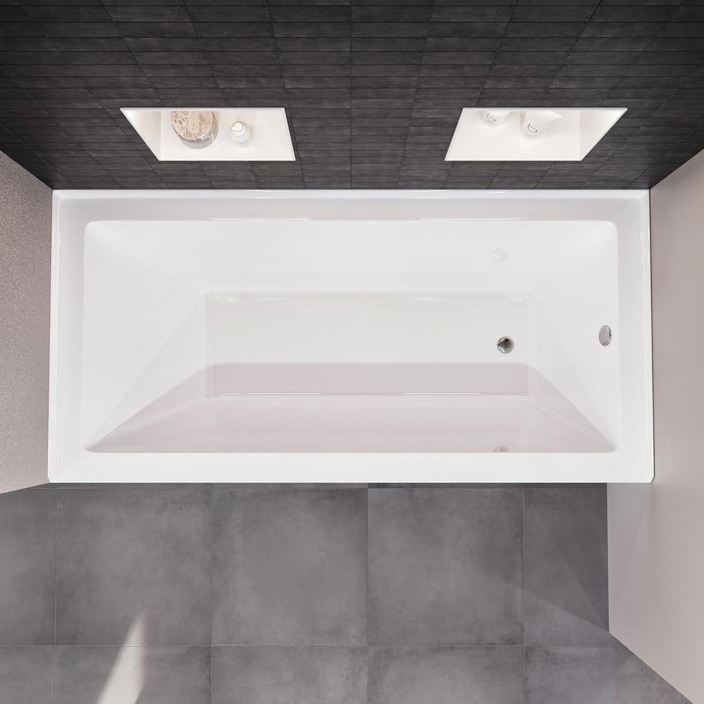 Swiss 54 Inch Alcove White Bathtub From Our Exquisite collection of Bathtubs For Bathroom - Right-Handed Bathtub