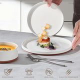24 Pieces Porcelain Dinnerware Sets, Premium Plates and Bowls Set, High-Fired Ceramic Dishes Set for 8