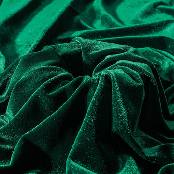 Hunter Green Velvet Fabric by The Yard, 5 Yards, 60" Wide