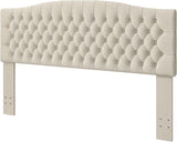 King Headboard Only, Upholstered Headboard King for Adjustable Bed Linen Tufted Wall Mounted Head Board with Solid