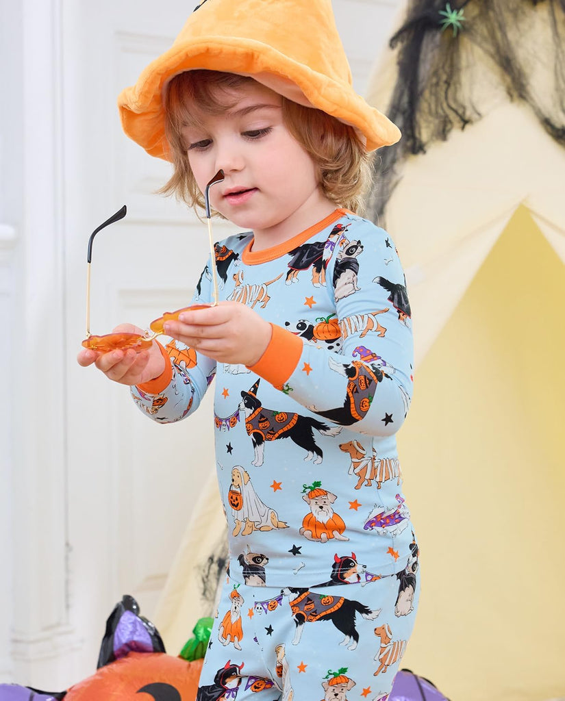 Bamboo Viscose Toddler Kids Pajamas Set, Long Sleeve Boys