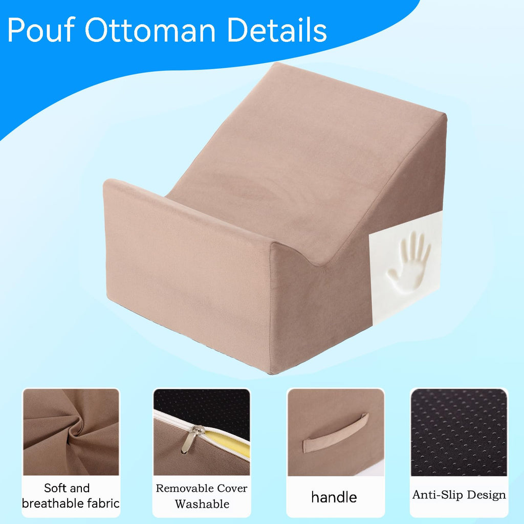 Version that Modern Pouf Ottoman, Relax Stool, Floor Poufs for Couch