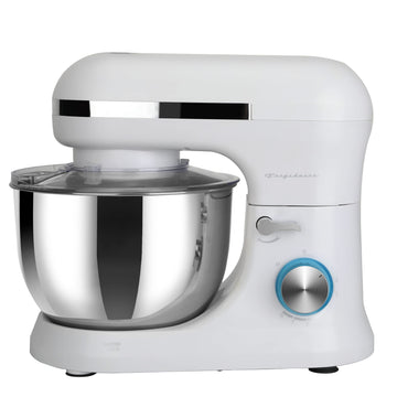Retro Electric Stand Mixer, 4.75 Quart / 4.5L, 8 Speeds with Whisk, Dough Hook, Flat Beater Attachments, Splash Guard
