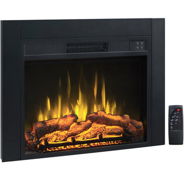 Adam Electric Fireplace Insert with Front Trim Kit, 23" W x 17" H with Front Trim Kit, 1500W Heater, Remote