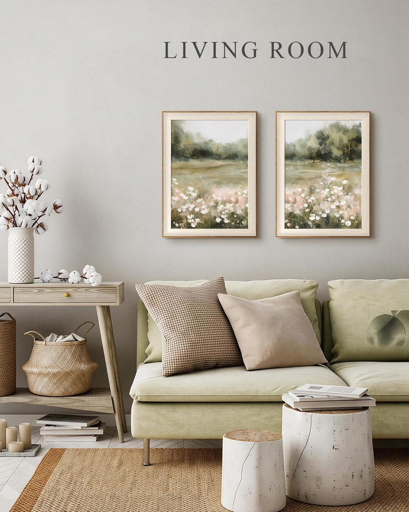 Framed Rustic Countryside Garden Scene Wall Art Set, 12×16 Inch