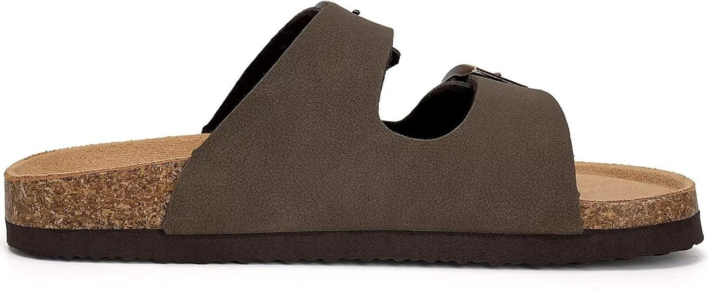 Kids Sandals Boys Girls Slide Summer Non-slip Cork Glitter Toddler Slippers with Adjustable Straps for Indoor &