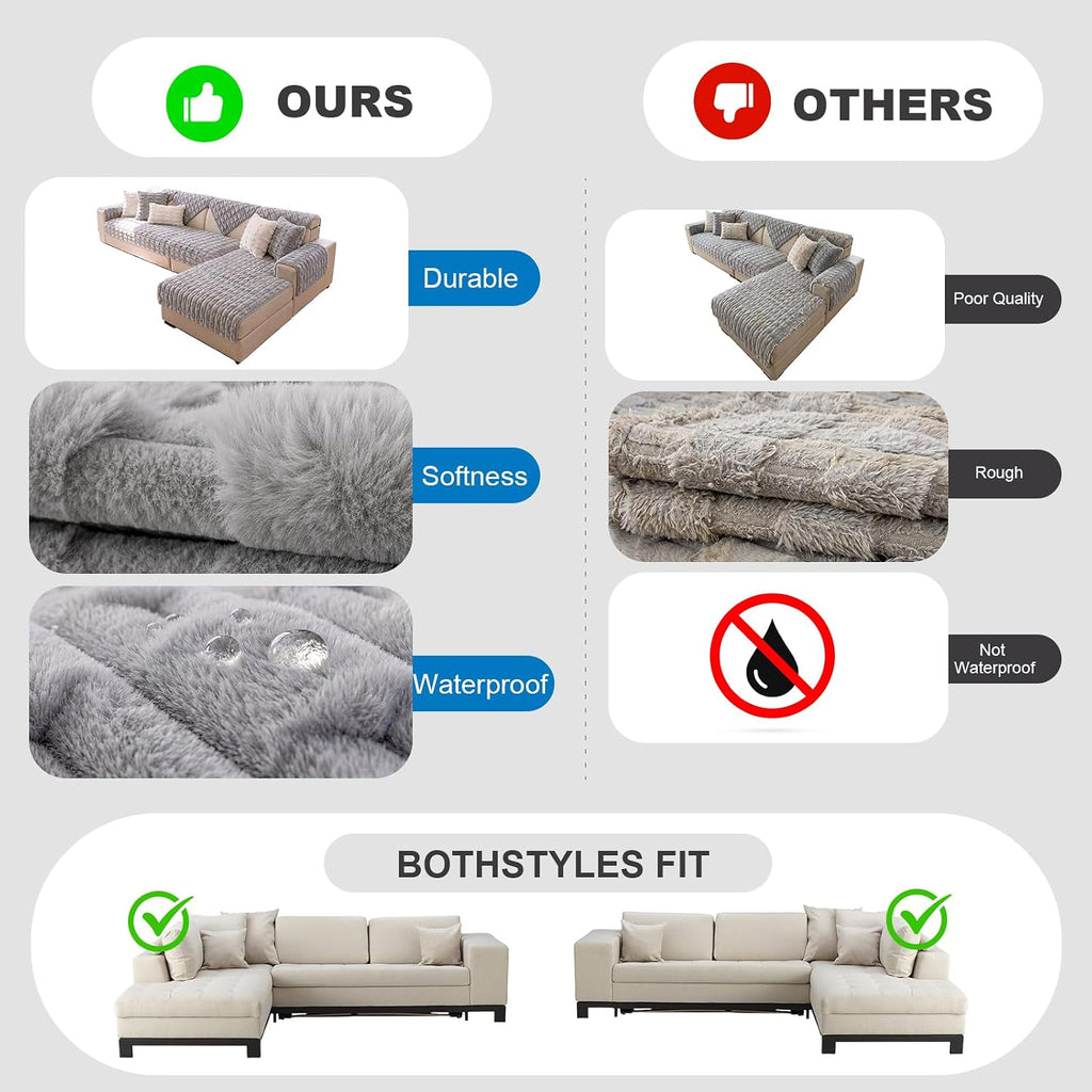 2 Pack Waterproof Couch Cover for Dogs for Sectional Sofa