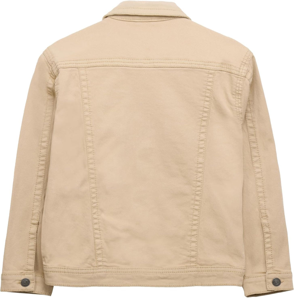 Boys Trucker Colored Denim Stretch Jacket with Flap Pocket