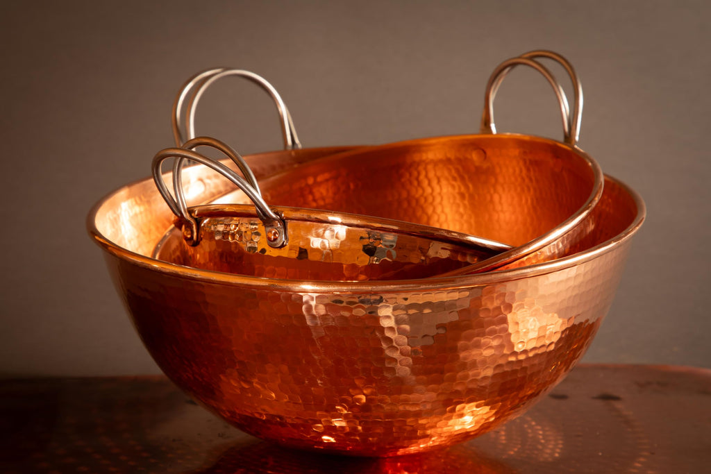 Mixing Bowl with Handle | Hand Hammered | 5 Qt, 12