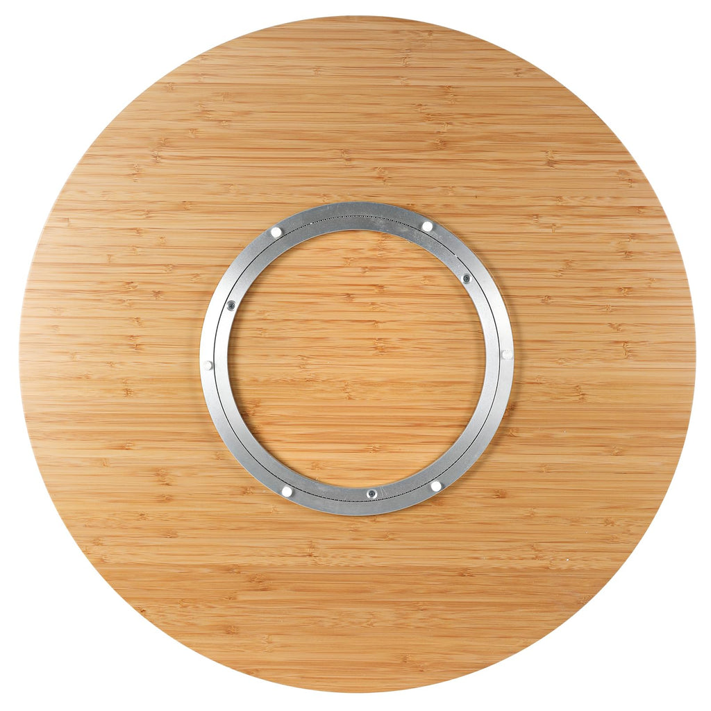 (26 Inch) Bamboo Large Lazy Susan for Dining Table Top with Heavy Duty Metal Rotating Hardware