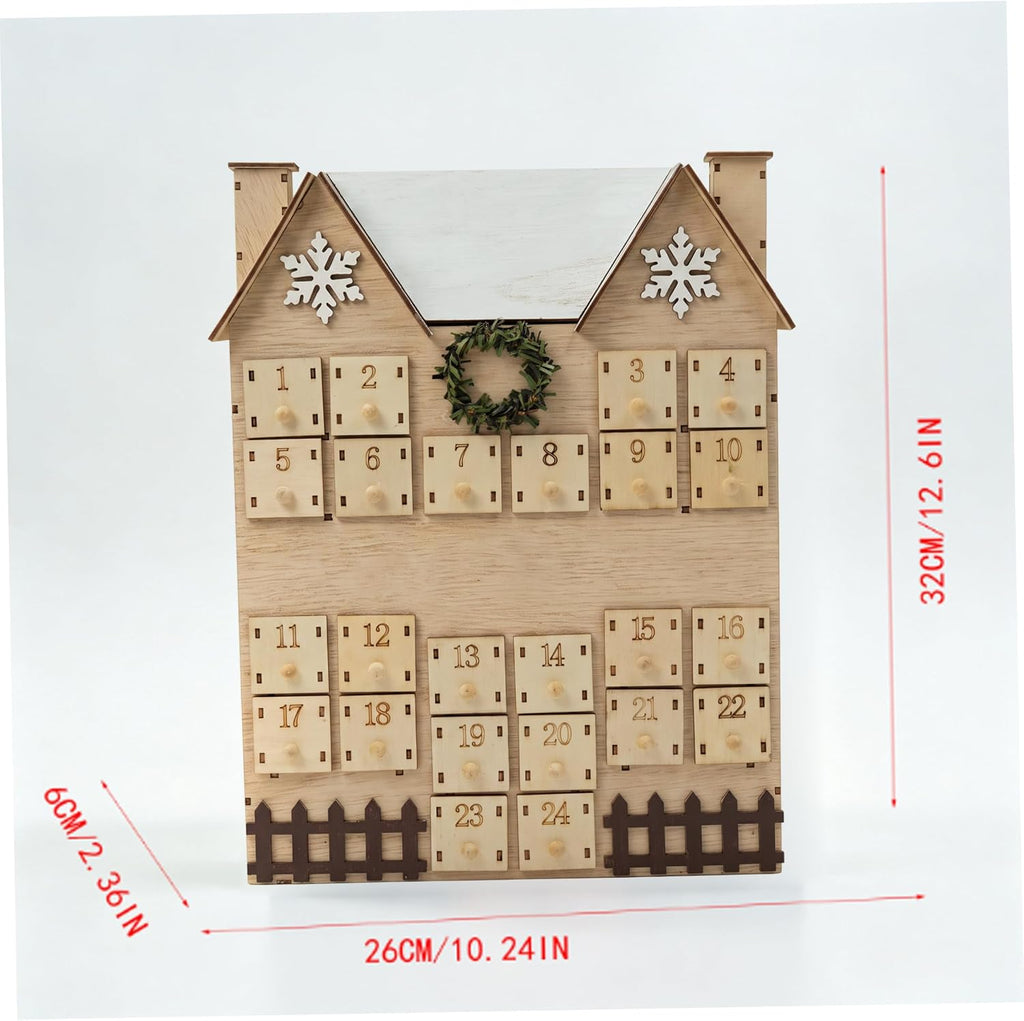 DIY Advent Calendar 24-Drawer Khaki, Wooden Christmas Calendar