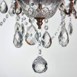 6-Light Crystal Chandelier - Farmhouse Rustic Pendant Light Fixture for Bedroom, Dining Room, Living Room - H23 x W24, Chain Adjustable A109-B07DPKL8JB